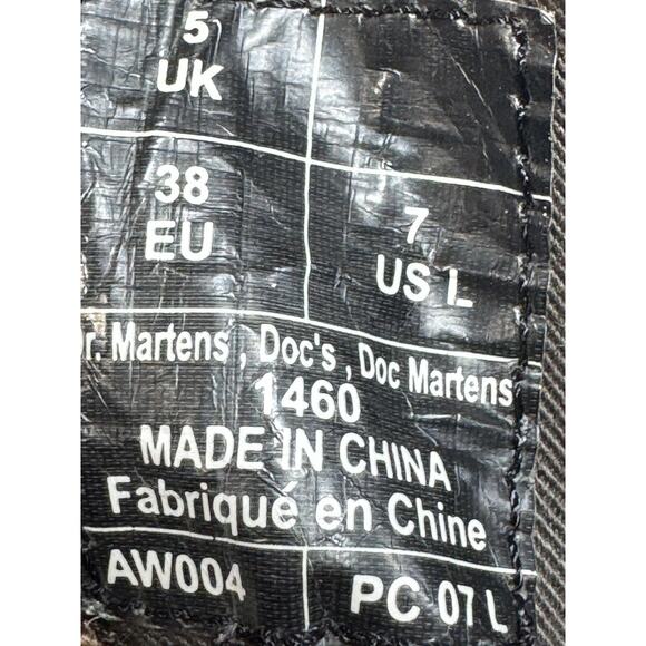 Dr. Doc Martens Floral Boots Sz 7 EU 38 1460 Brown Red Pink Canvas Docs Combat - Picture 6 of 7
